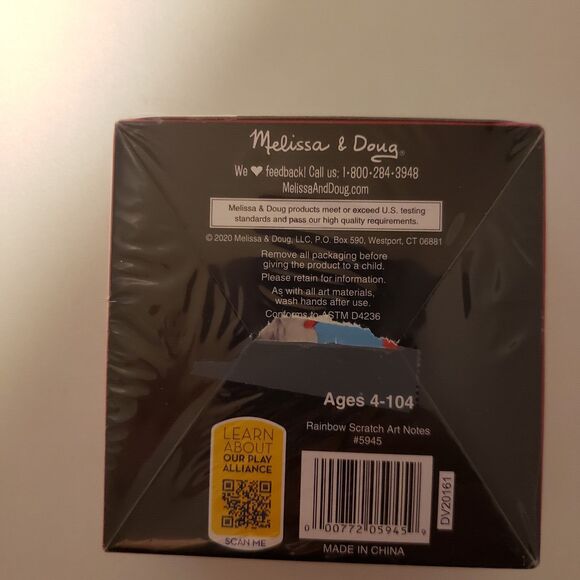 Melissa & Doug Scratch Art Box of Rainbow Mini Notes 125 with Wooden Stylus NEW - Picture 2 of 6